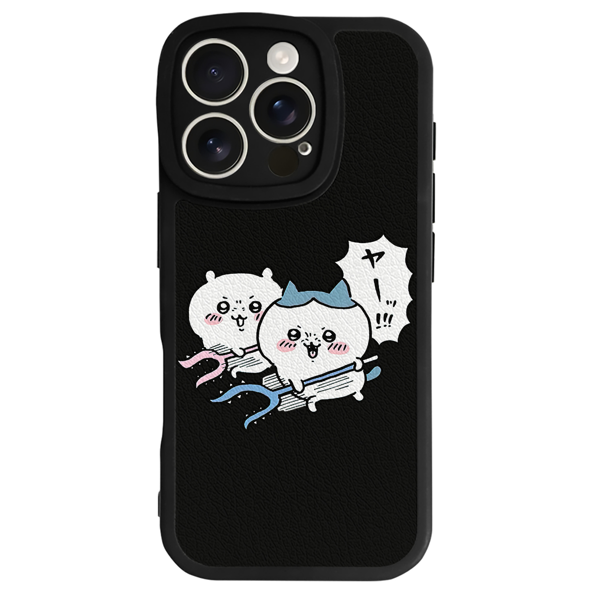 （画像用） ちいかわ ハチワレ Chii-kawa hachiware 【iPhone 16シリーズ対応】シリコンスマホケース（レザー調） 材質：シリコン